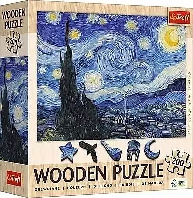 Puzzle Drewniane - Gwiaździsta Noc Vincent van Gogh 200