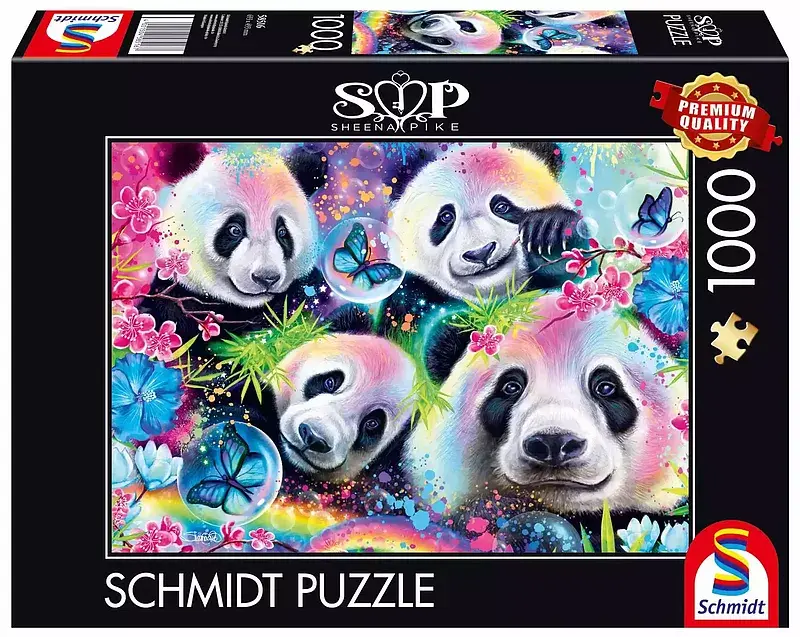 Puzzle 1000 pq sheena pike pandy i kwiaty 112324