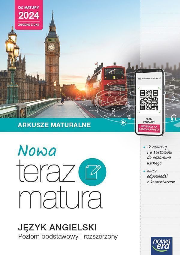 Teraz matura 2023 język angielski zbiór zadań maturalnych zakres podstawowy i rozszerzony 2023/24