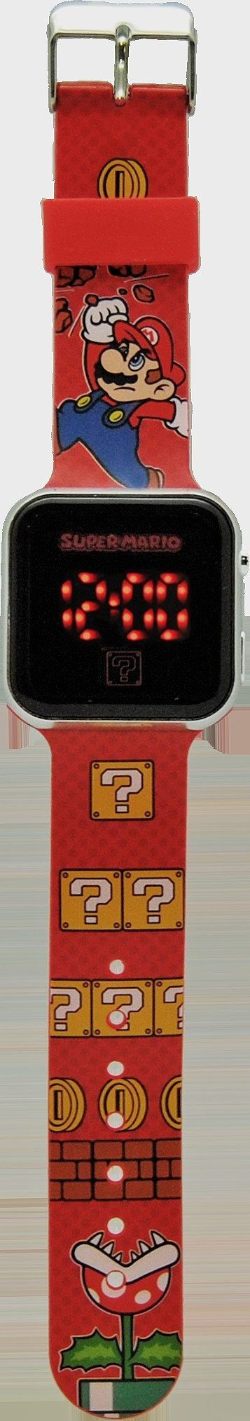 Zegarek led z kalendarzem super mario gsm4107
