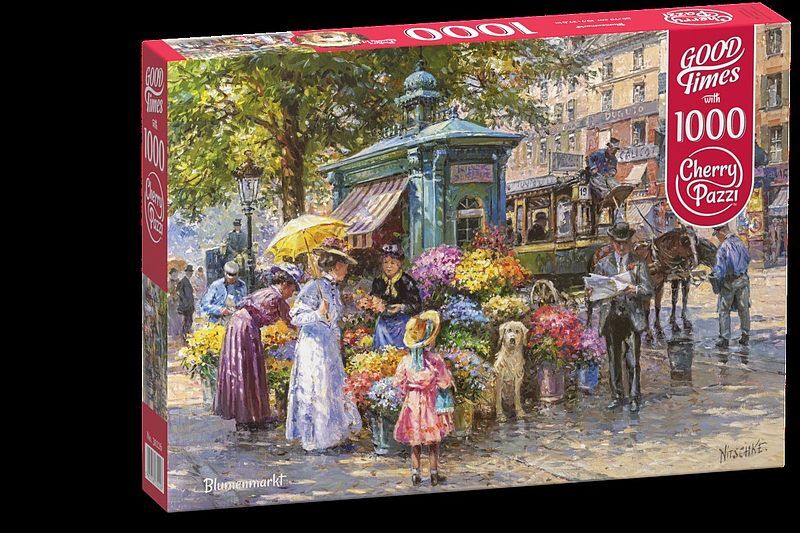 Puzzle 1000 blumenmarkt