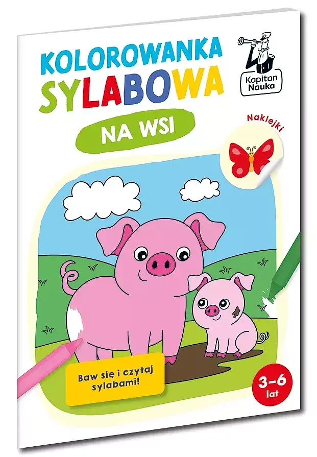 Kolorowanka sylabowa. Na wsi. Kapitan Nauka