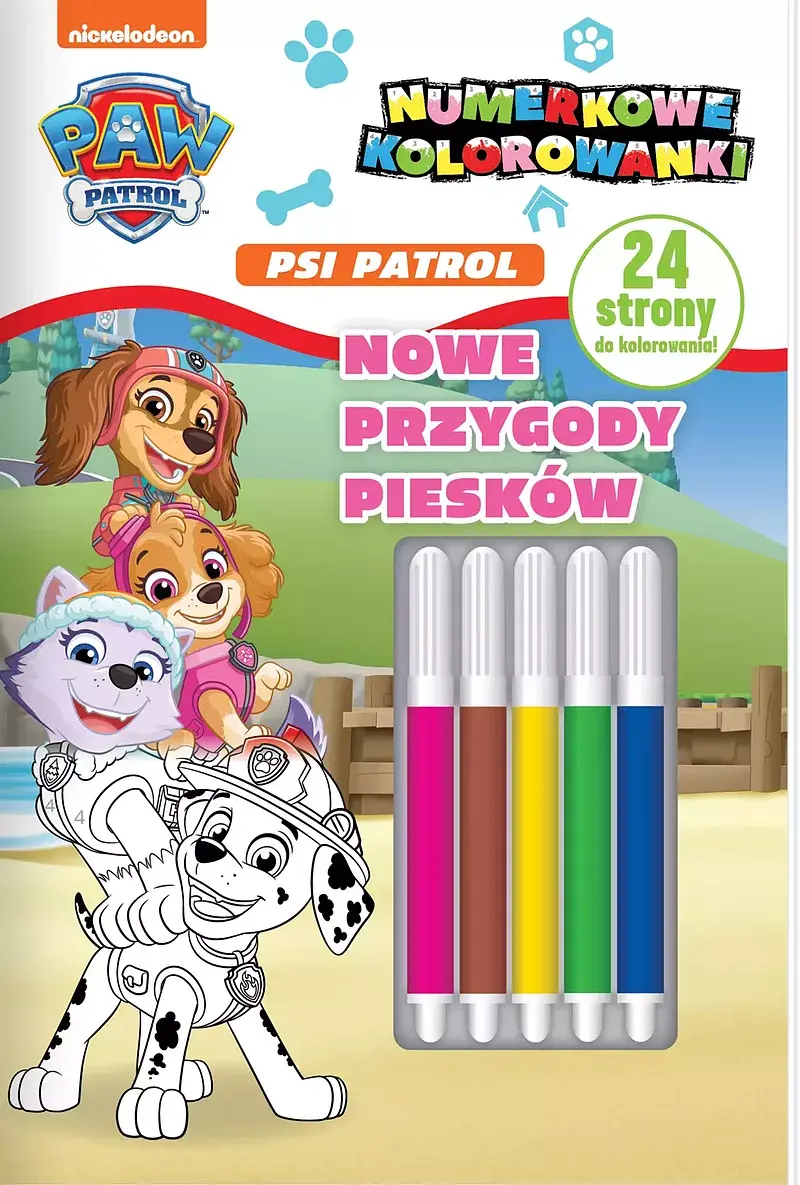 Psi Patrol. Numerkowe kolorowanki. Nowe przygody piesków
