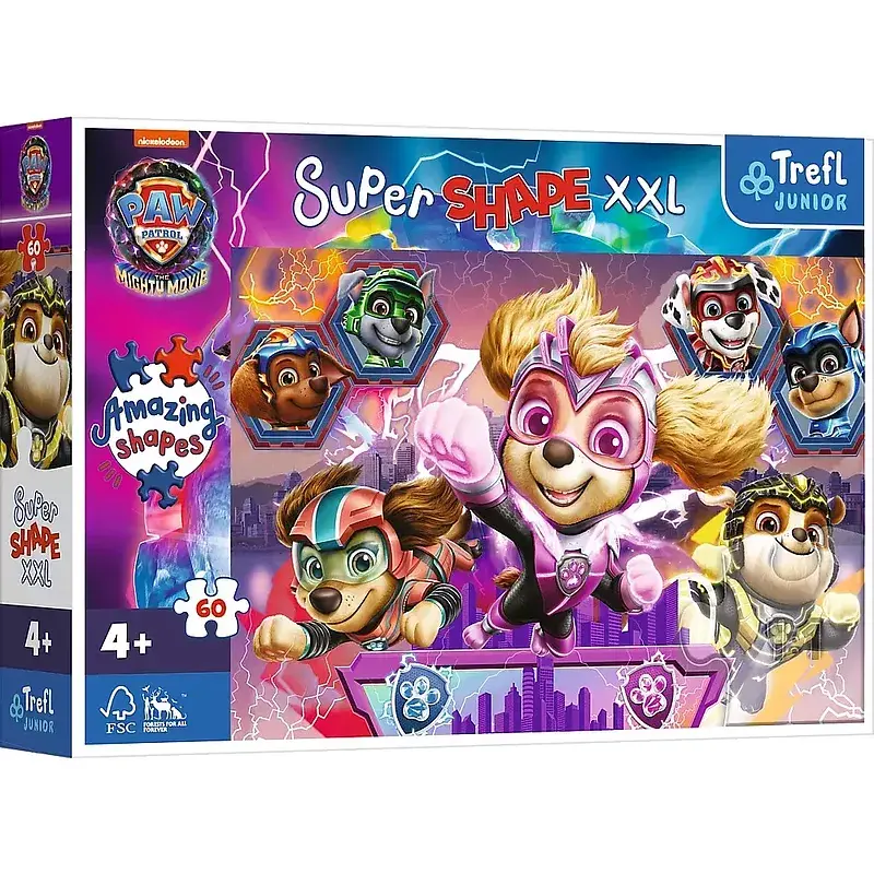 Puzzle 60 xxl super shape wesołe pieski psi patrol 50036