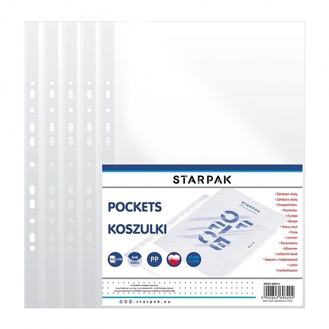 Koszulka a4 pp krystaliczna 100 sztuk