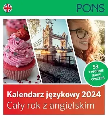 Kalendarz językowy 2024 cały rok z angielskim pons