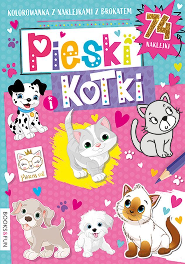 Pieski i kotki. Kolorowanka
