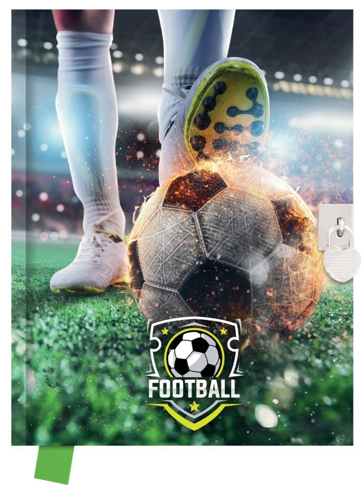 Pamiętnik z kłódką Football 80k.gładki