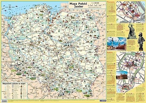 Mapa polski junior. Mapa w tubie