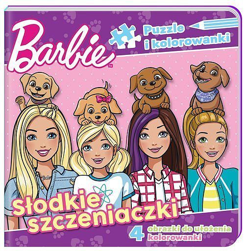 Barbie. Puzzle i kolorowanki. Słodkie szczeniaczki.