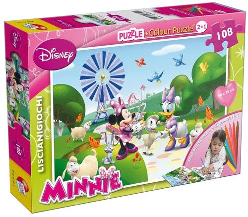 Puzzle dwustronne Myszka Miki 108 + mazaki