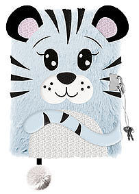 Pamiętnik z kłódką 3D włochacz MY LITTLE FRIEND SNOW TIGER A5, 96 kartek