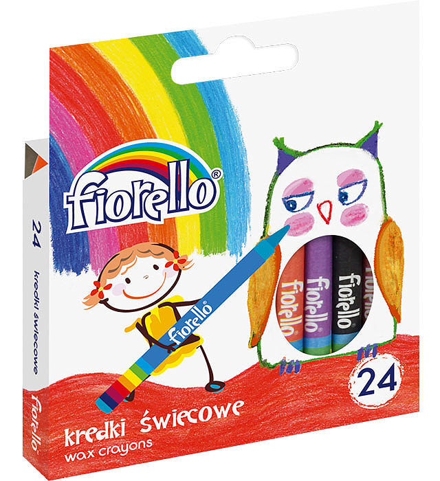 Kredki fiorello świecowe 24 kolorów