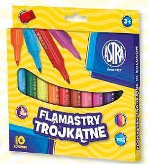 Flamastry trójkątne 10 kol.