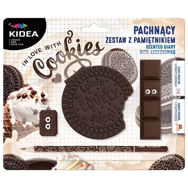 Pachnący pamiętnik z akcesoriami ciastko kidea