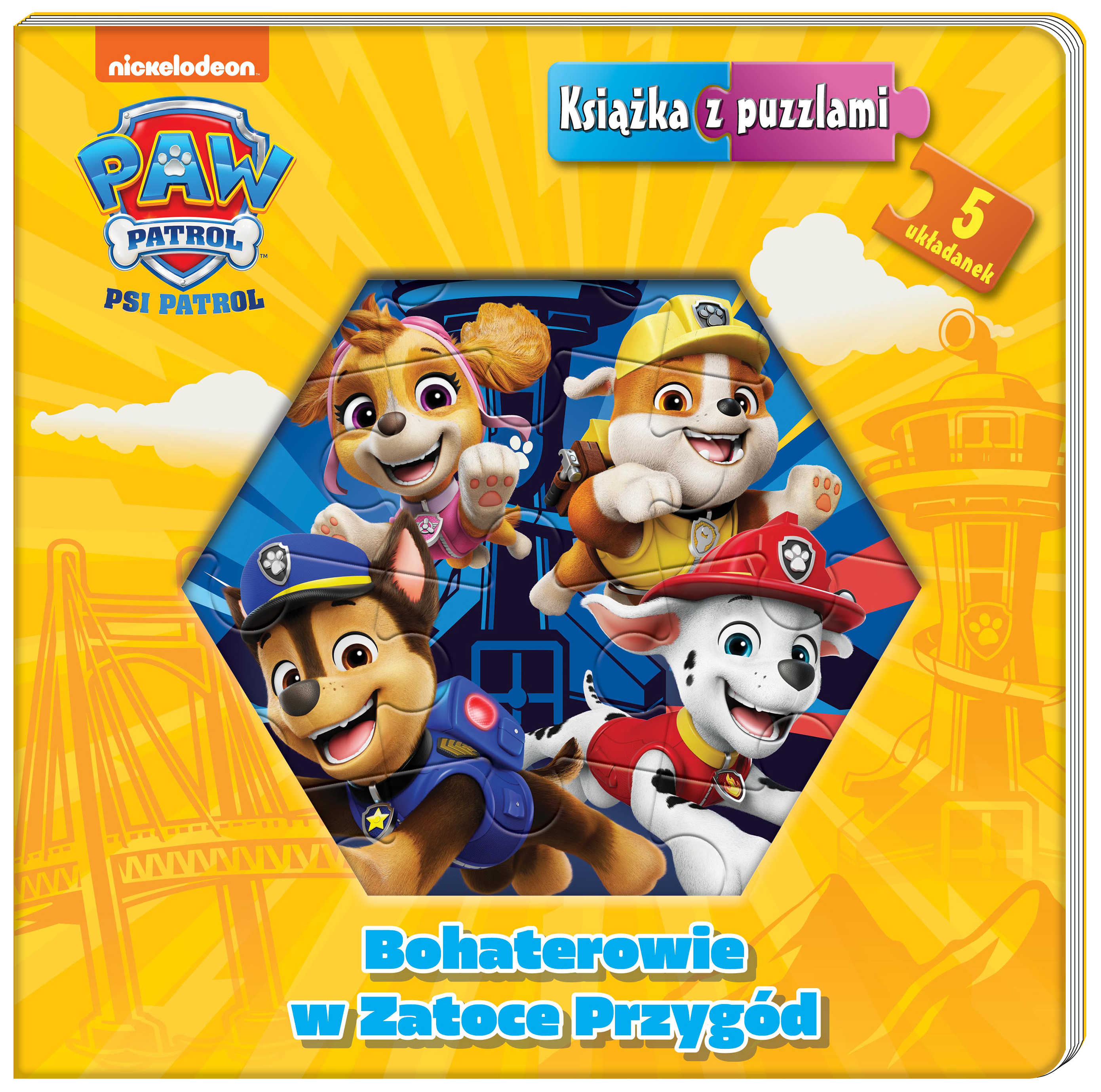 Psi Patrol. Książka z puzzlami. Bohaterowie w Zatoce Przygód