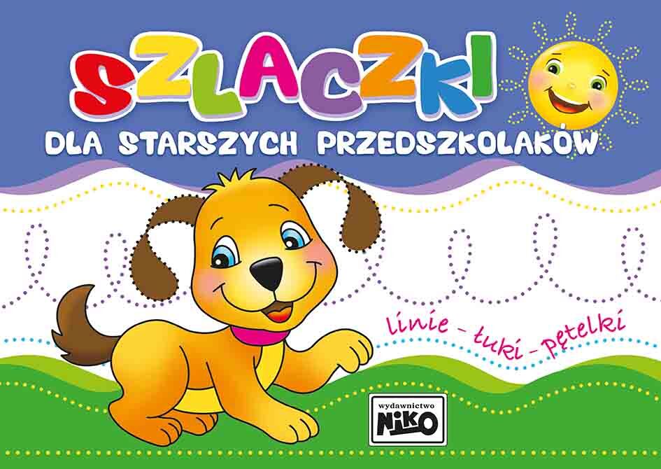 Szlaczki dla starszych przedszkolaków linie łuki i pętelki
