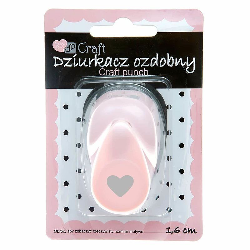 Dziurkacz ozdobny 1,6cm serce 1 szt. Mix