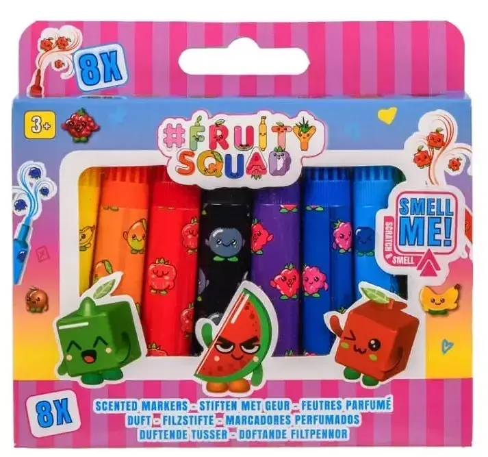 Pachnące mini pisaki fruitysquad 8 kolorów