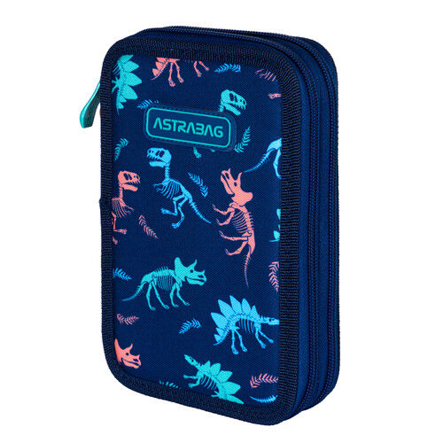 Piórnik podwójny bez wyposażenia Astrabag Dinosaur, AC2