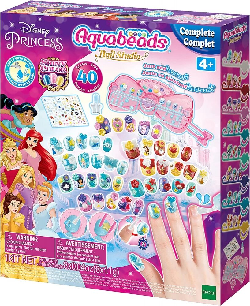 Zestaw kreatywny Aquabeads Studio stylizacji paznokci księżniczki Disneya 35006