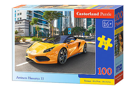 Puzzle 100 żółte auto sportowe b-111015