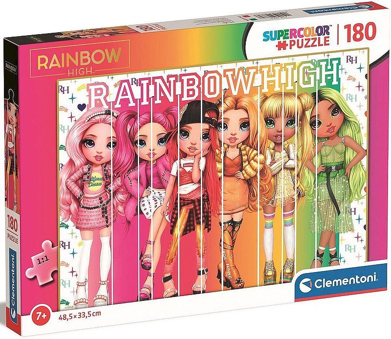 Puzzle 180 super kolor rainbow high 29775