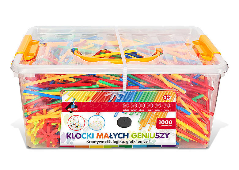 Klocki małych geniuszy małe słomki 1000 elementów 112503