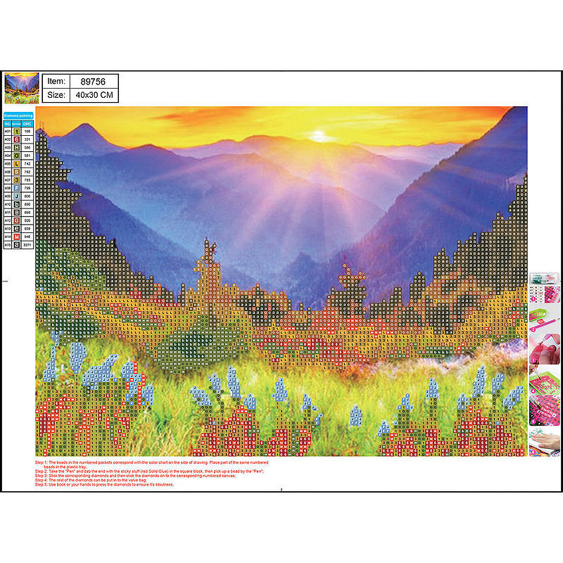 Mozaika diamentowa 5d kit 30x40 cm mountains 89756 centrum