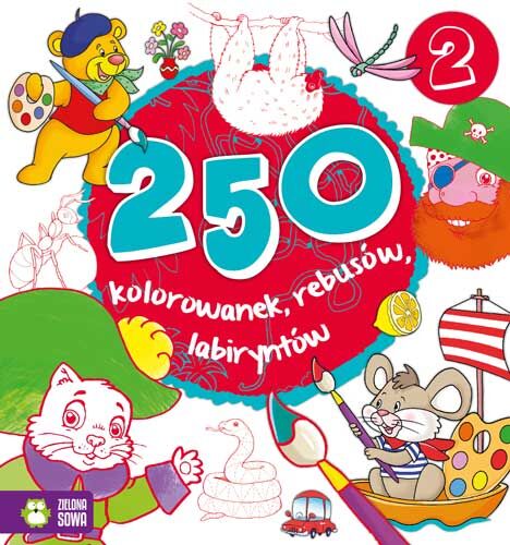 250 kolorowanek rebusów labiryntów 2