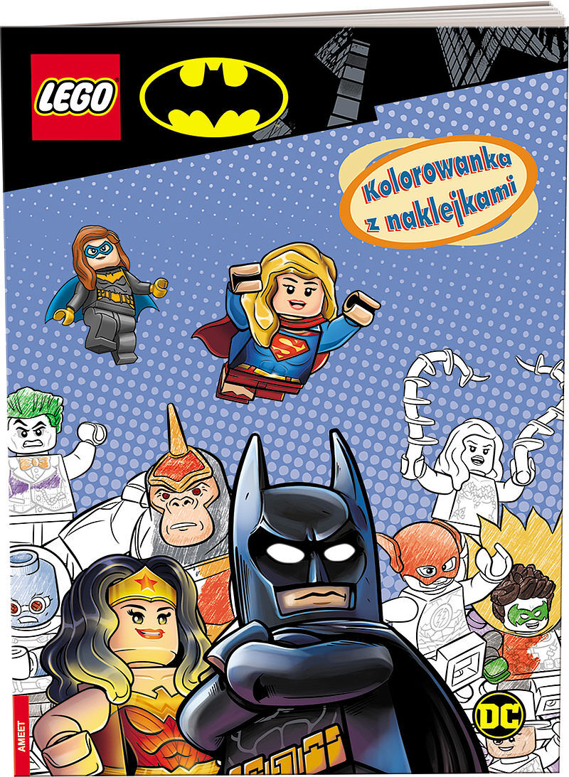 Lego dc comics kolorowanka z naklejkami na-6451