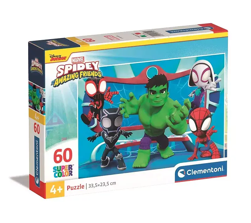 Puzzle 60 super kolor spidey and his amazing friends 26595