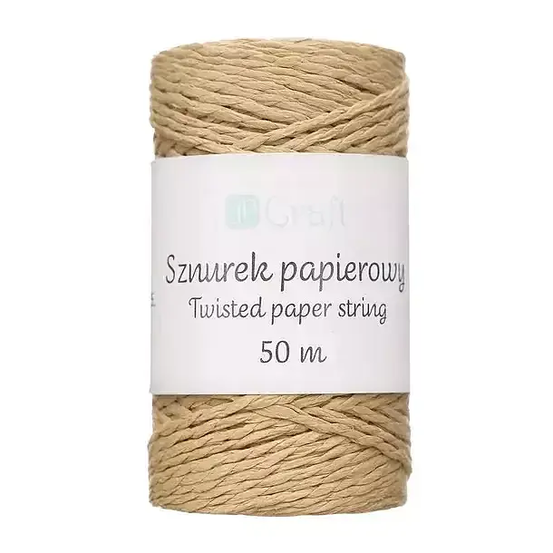 Sznurek papierowy skręcany kraft 50 m