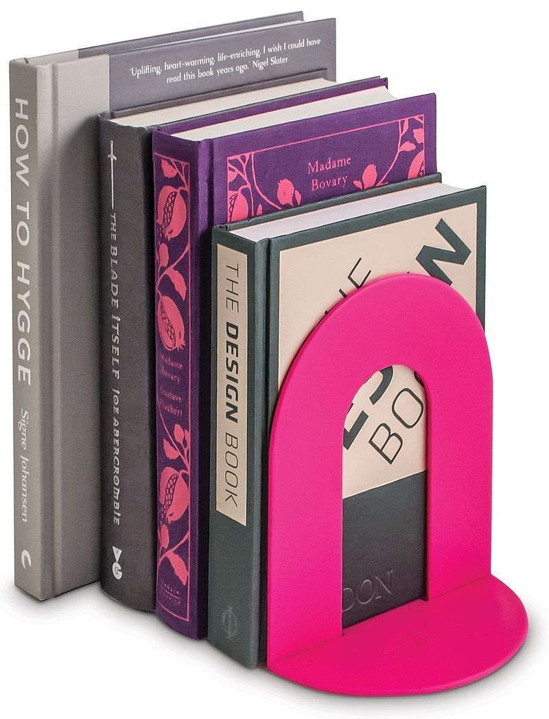 Book end - podpórka pod książki - różowa