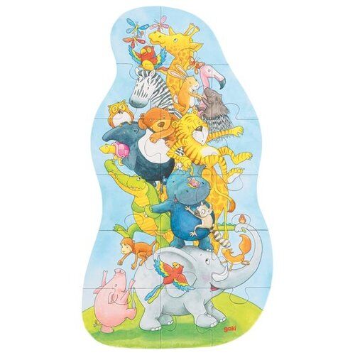 Puzzle Piramida zwierząt 17 elementów