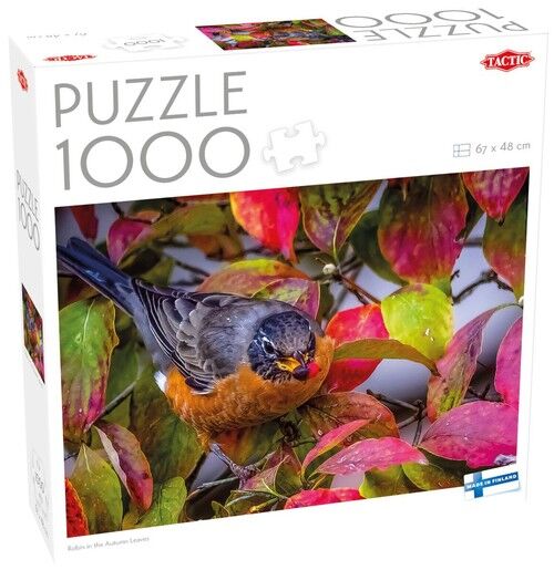 Puzzle 1000 Robin in the Autumn Leaves