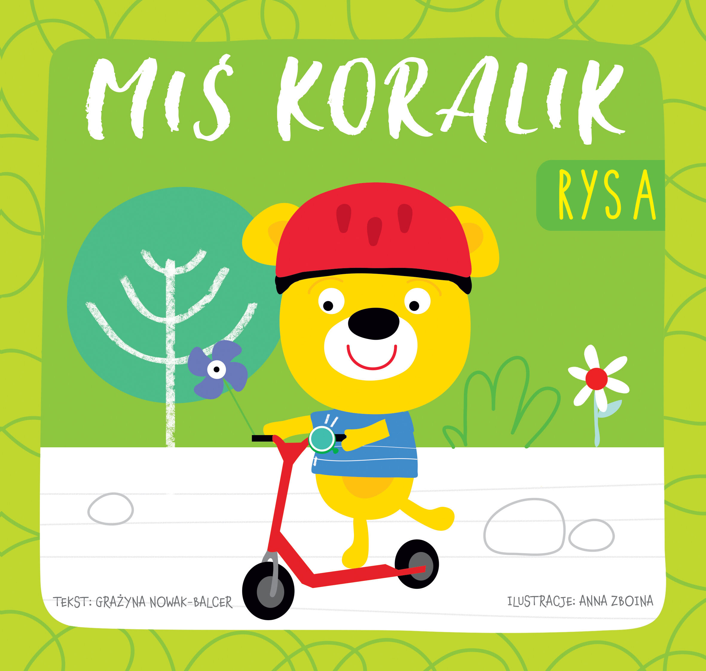 Rysa miś koralik