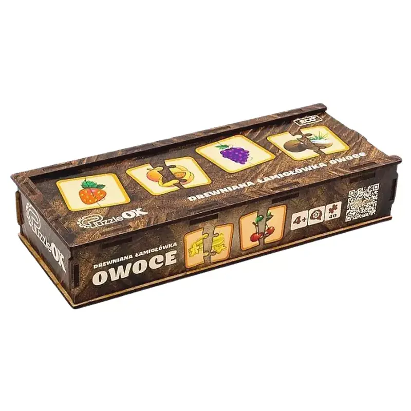 Łamigłówka drewniana owoce