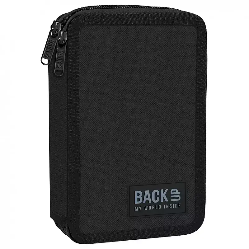 Piórnik 2-komorowy z wyposażeniem backup czarny pb6dw56