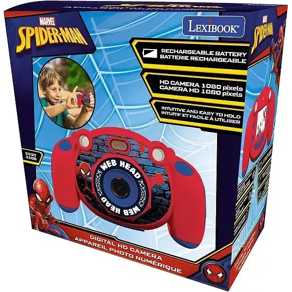 Aparat cyfrowy dziecięcy spiderman z funkcją robienia zdjęć i wideo lexibook dj080sp