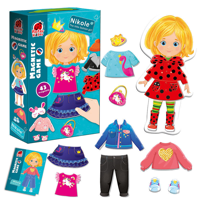 Magnetyczna ubieranka nikole little fashion girl rk2010-07