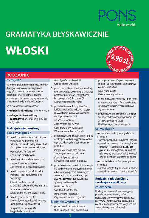 Gramatyka błyskawicznie włoski