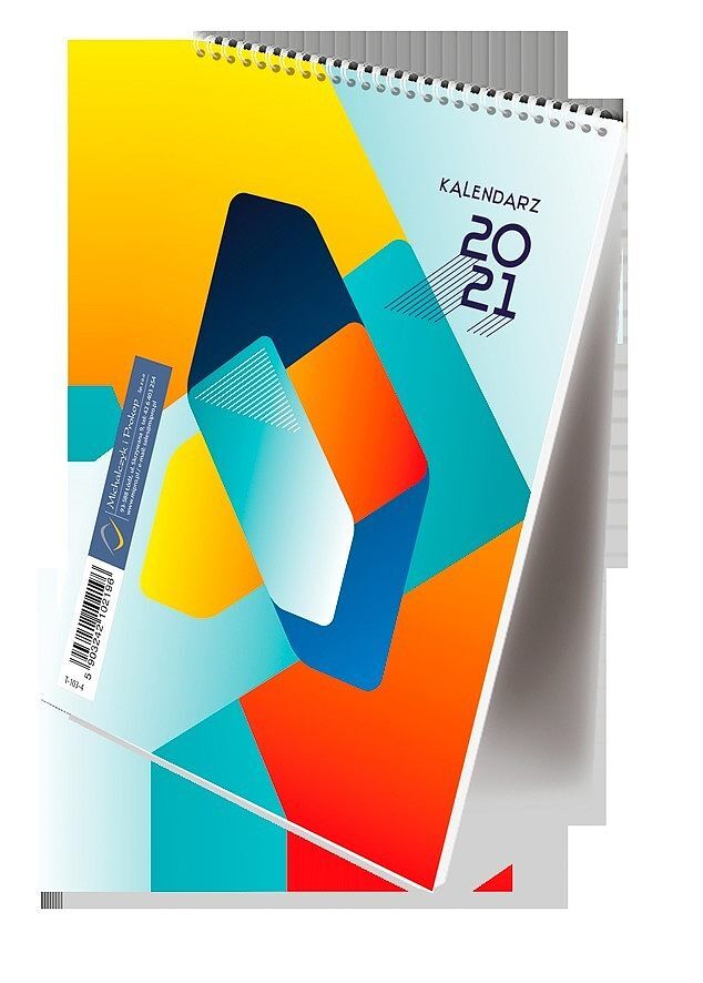Kalendarz 2021 ze spiralką pion b6 mip