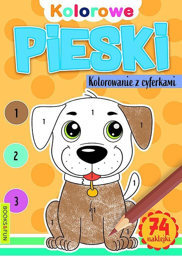 Pieski. Kolorowanie z cyferkami