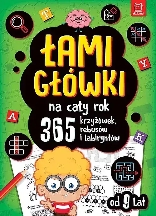 Łamigłówki na cały rok. 365 krzyżówek, rebusów i labiryntów. Zielona