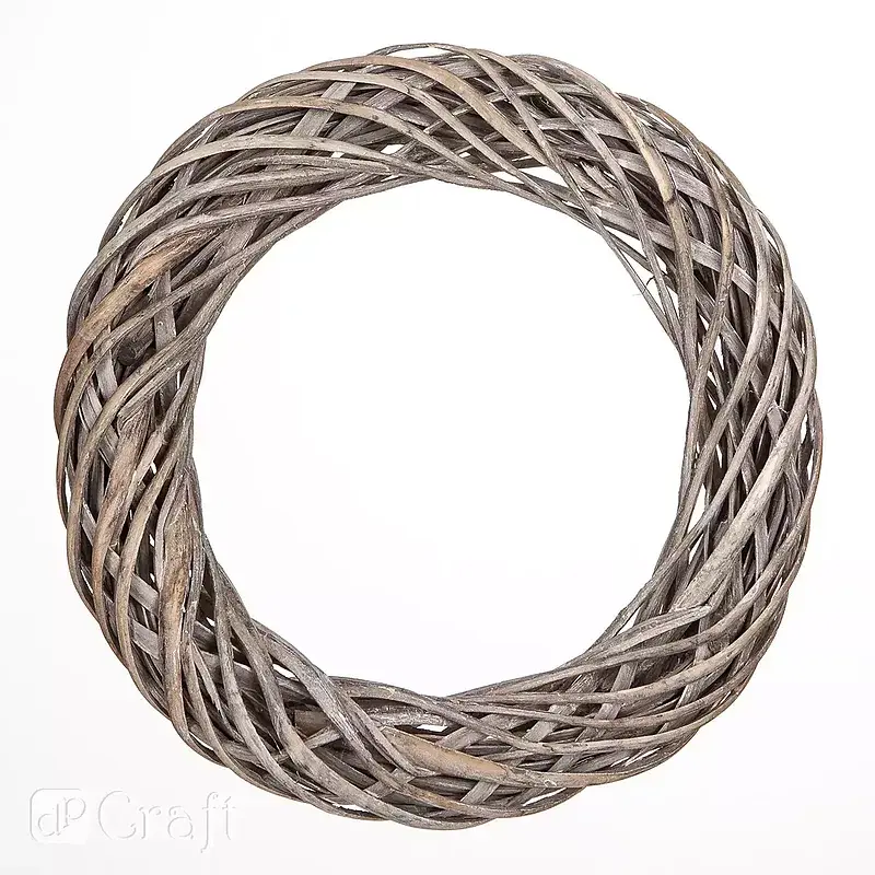 Wianek wiklinowy szary 36 cm
