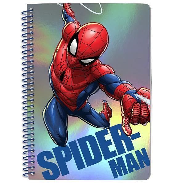 Notatnik a5 z metalizowaną okładką spiderman mv15907