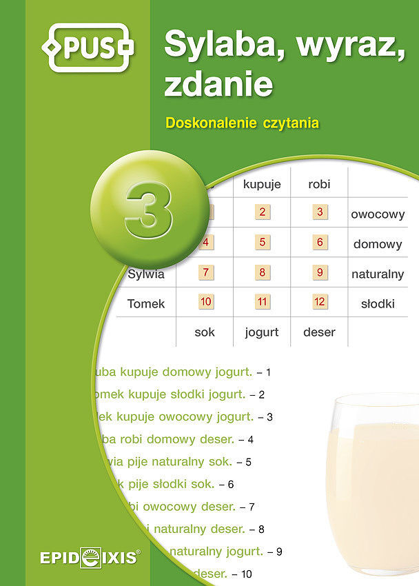 Pus sylaba, wyraz, zdanie 3 doskonalenie czytania