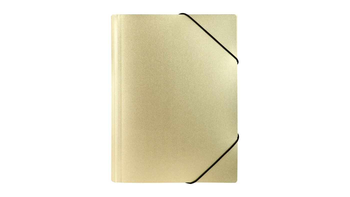 Teczka z gumką A4 PP Stardust Gold