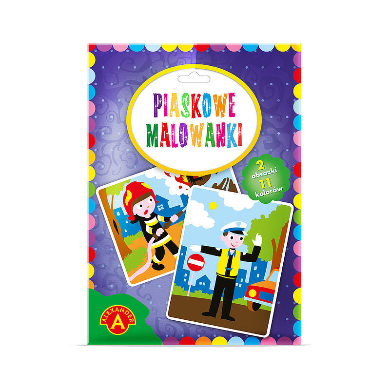 Piaskowe malowanki Policjant Strażak